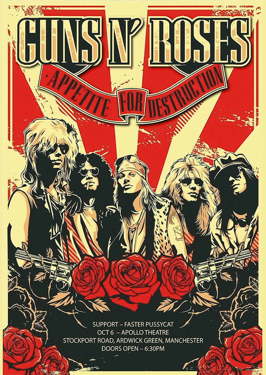 Guns N' Roses Appetite for Destruction Canvas Print & Poster Wall Art - AI PRINT LAB